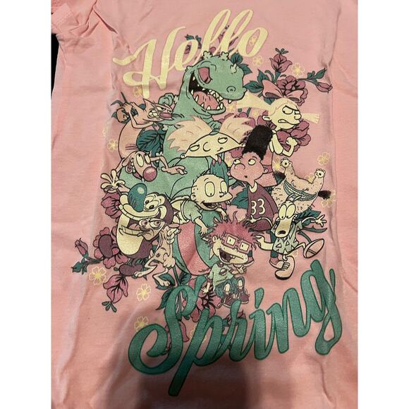 Pink RUGRATS GIRLS Shirt T-Shirt Hello Spring Nickelodeon Size Small 6-8 - Picture 5 of 8